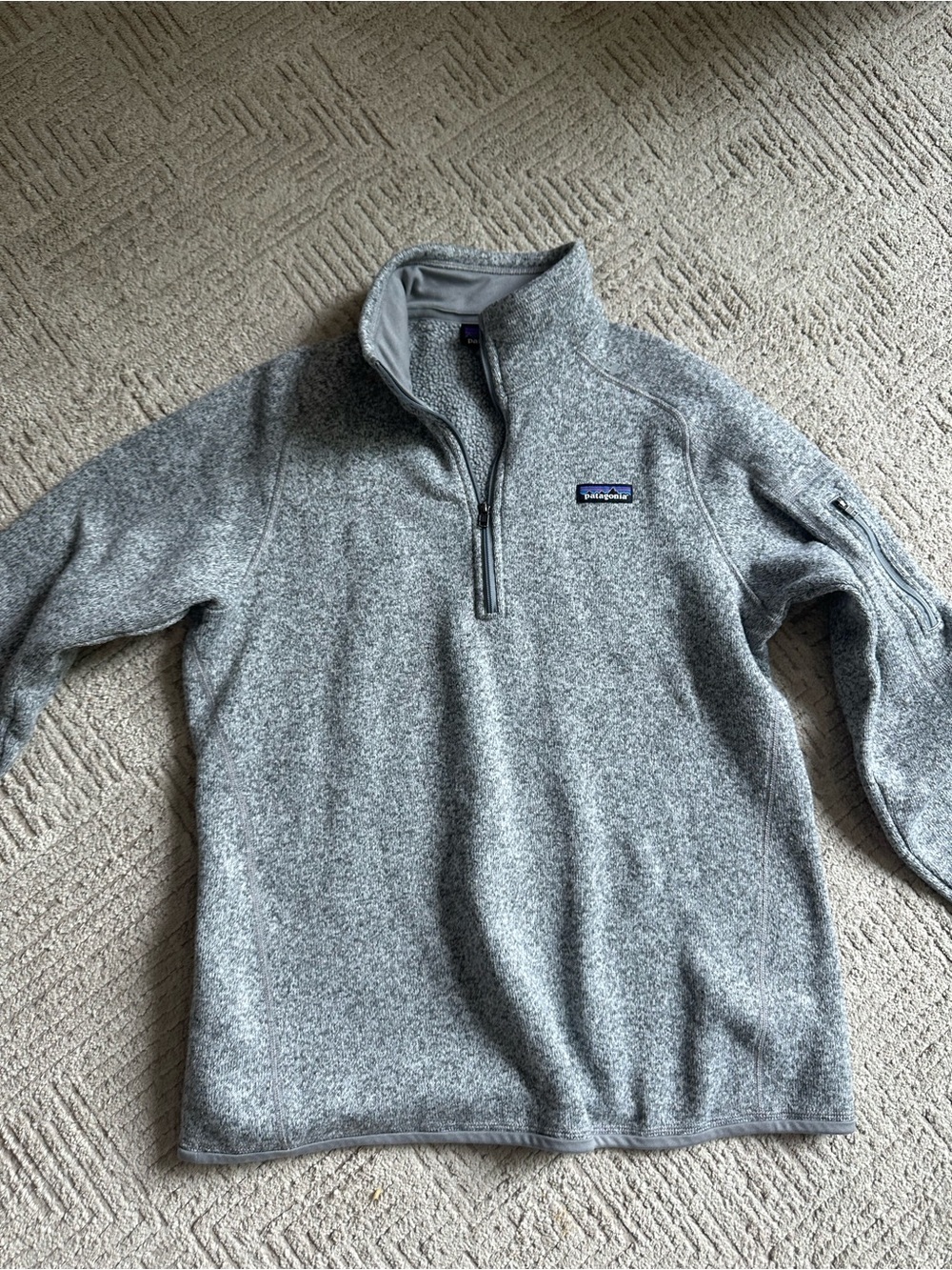 Patagonia Women's Heather Gray Quarter-Zip Fleece Pullover - Picture 9 of 13